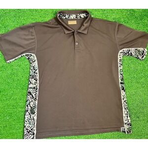 vintage brush Guard camo polo XL camoflauge wdges brown shirt EUC